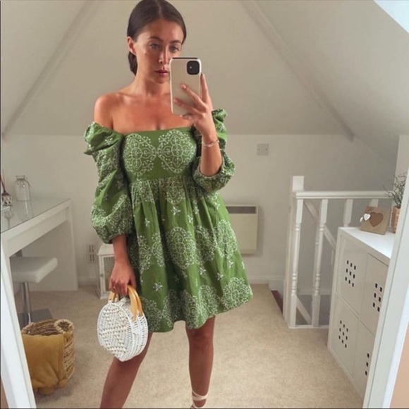🔥 SOLD Zara embroidered puffed sleeve dress - Picture 9 of 16